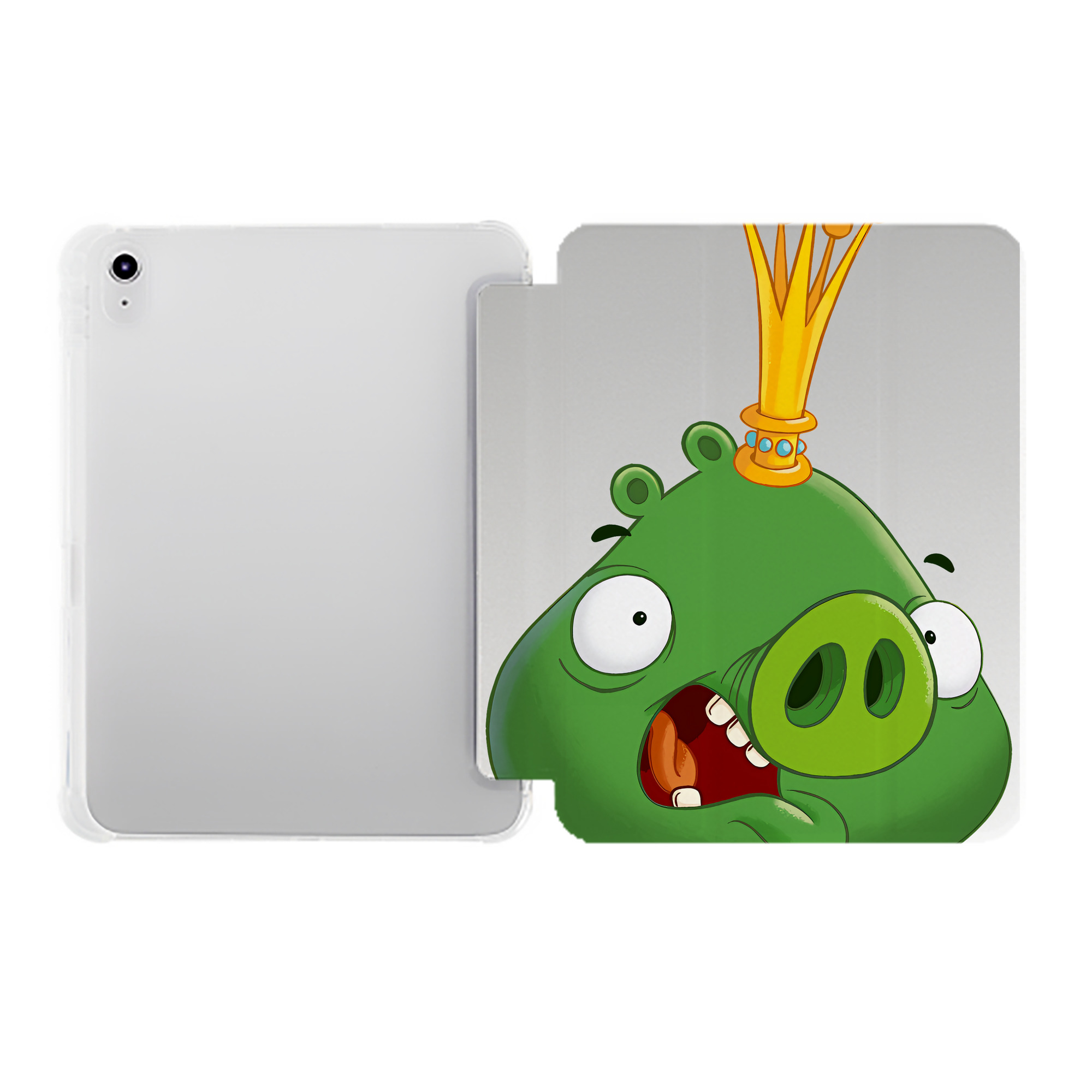 （画像用） Angry Birds アングリーバード IPad ケース ペン収納付き 三つ折りスタンド PUレザー×シリコン 対応機種9.5/10.5/10.9インチ